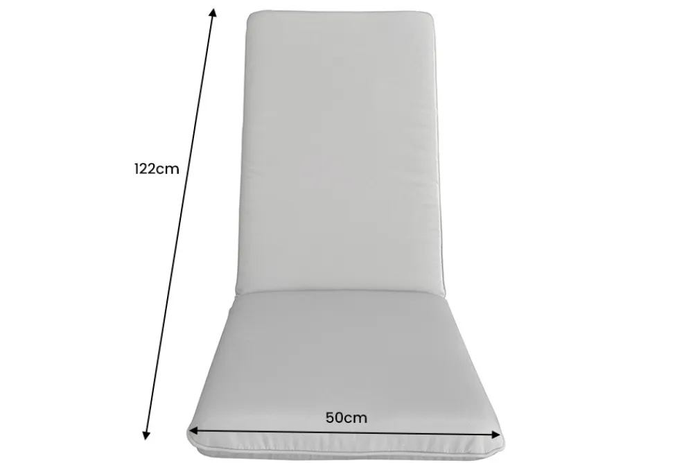 Riess-Ambiente Skandinavisch|Outdoor Kissen > Outdoor Sitzkissen COMFORT LINE 50x122cm beige für Hochlehner-Stuhl Polsterauflage