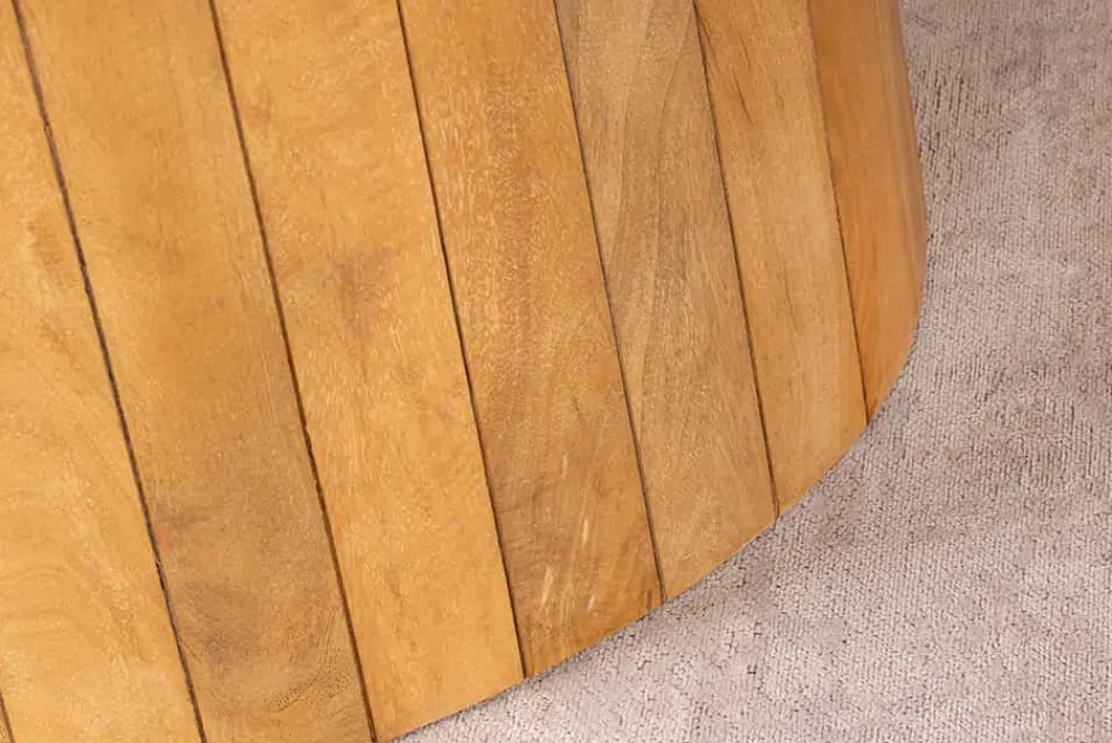 Riess-Ambiente Mehr...|Massivholzesstische > Ovaler Esstisch ART DECO 220cm beige massives Mangoholz cream finish mit Säulenfuß