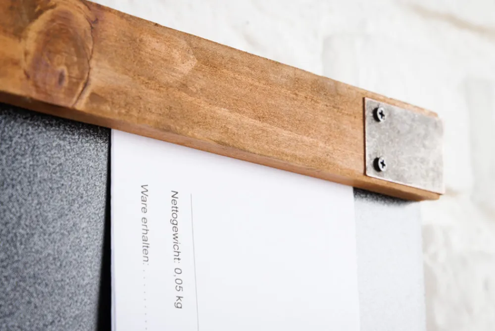 Riess-Ambiente Mehr...|Wandregale > Praktisches Wandboard HERITAGE 80cm natur Pinie 6 Haken Kreidetafel Schlüsselbrett