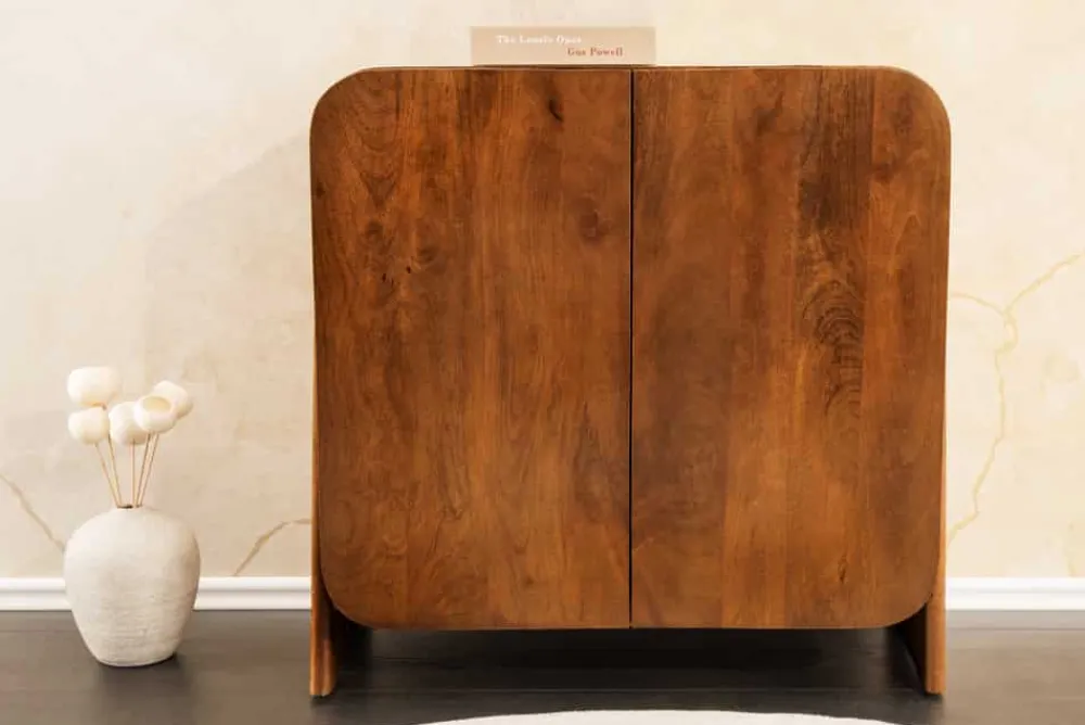 Riess-Ambiente Mehr...|Tv- & Lowboards > Quadratisches Lowboard BRASIL 75cm braun Mango Massivholz zwei Fächer Schrank