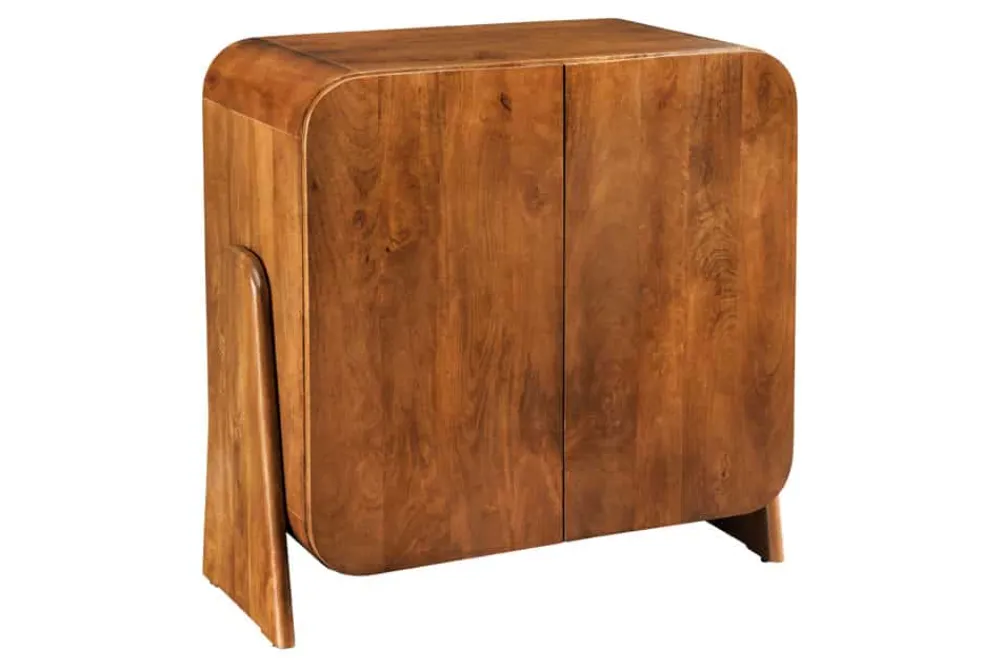 Riess-Ambiente Mehr...|Tv- & Lowboards > Quadratisches Lowboard BRASIL 75cm braun Mango Massivholz zwei Fächer Schrank