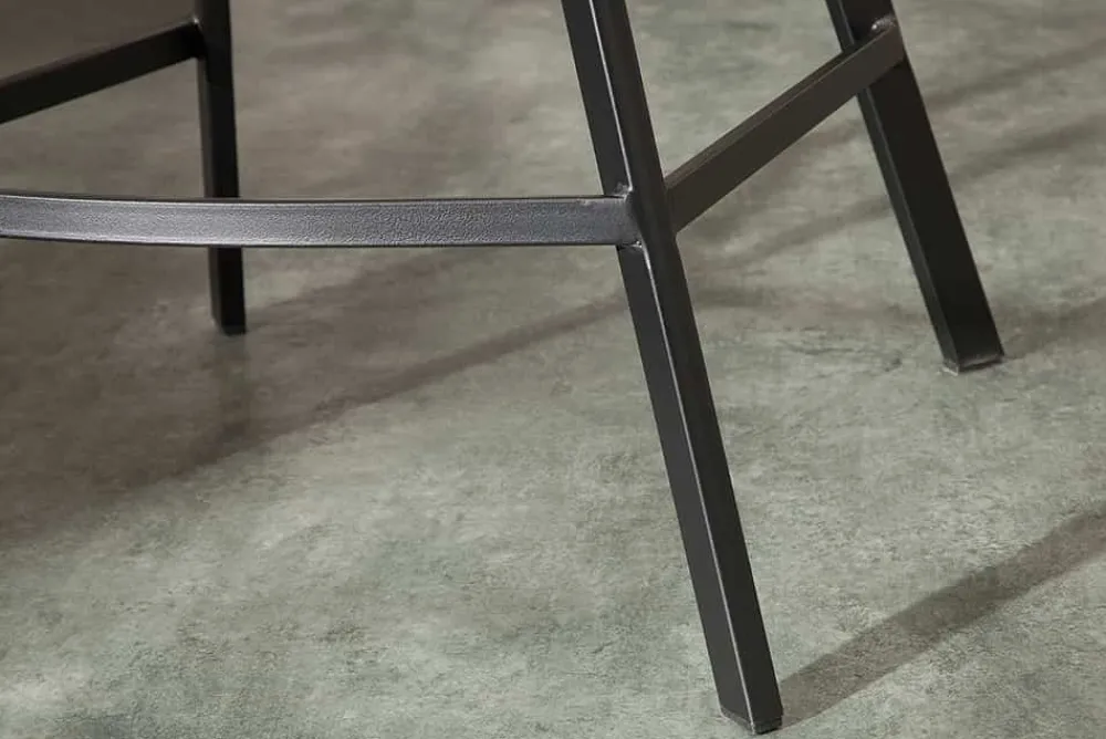 Riess-Ambiente Industrial Loft|Retro Möbel > Retro Barstuhl LOFT 100cm antik braun Microfaser Barhocker mit Armlehne