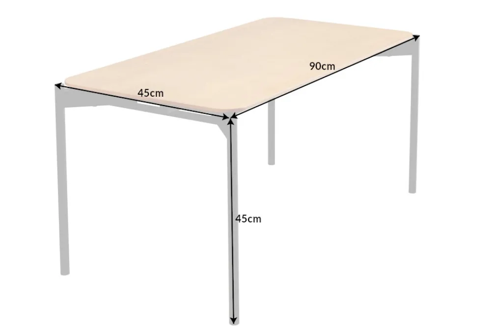 Riess-Ambiente Industrial Loft|Couchtische & Truhen > Retro Couchtisch DESIGNO 90cm Eiche Holz-Design schwarz Metallgestell