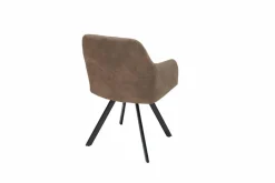 Riess-Ambiente Retro Möbel|Industrial Loft > Retro Design Stuhl LUCCA antik taupe Microfaser mit Armlehne Steppung gepolstert