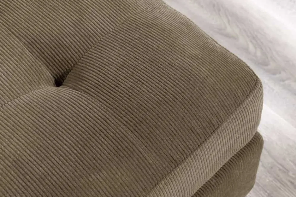 Riess-Ambiente Skandinavisch|Retro Möbel > Retro Ecksofa STOCKHOLM 220cm taupe Cord Federkern 3-Sitzer