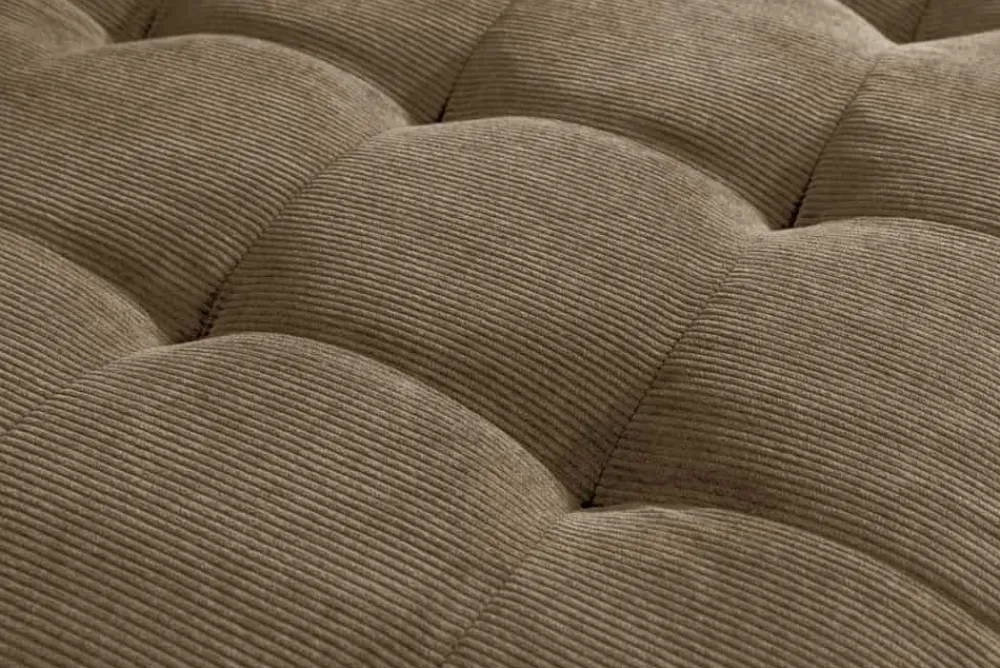 Riess-Ambiente Skandinavisch|Retro Möbel > Retro Ecksofa STOCKHOLM 220cm taupe Cord Federkern 3-Sitzer