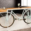 Riess-Ambiente Mehr...|Massivholztische > Retro Konsolentisch BICYCLE 190cm salbei natur Mangoholz Fahrrad Bartisch Upcycling