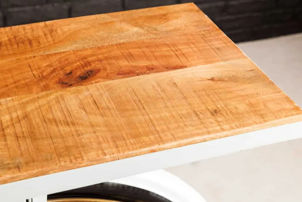 Riess-Ambiente Mehr...|Massivholztische > Retro Konsolentisch BICYCLE 190cm salbei natur Mangoholz Fahrrad Bartisch Upcycling