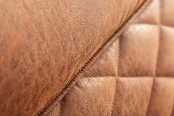 Riess-Ambiente Loungesessel|Retro Möbel > Retro Lounge Sessel MUSTANG LOUNGER antik hellbraun mit Ziersteppung