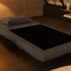 Riess-Ambiente Sessel|Retro Möbel > Retro Schlafsessel SMART MULTIFUNCTION 100cm grau Cord Bettfunktion inkl. Kissen