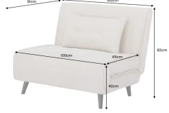 Riess-Ambiente Sessel|Retro Möbel > Retro Schlafsessel SMART MULTIFUNCTION 100cm grün Cord Bettfunktion inkl. Kissen