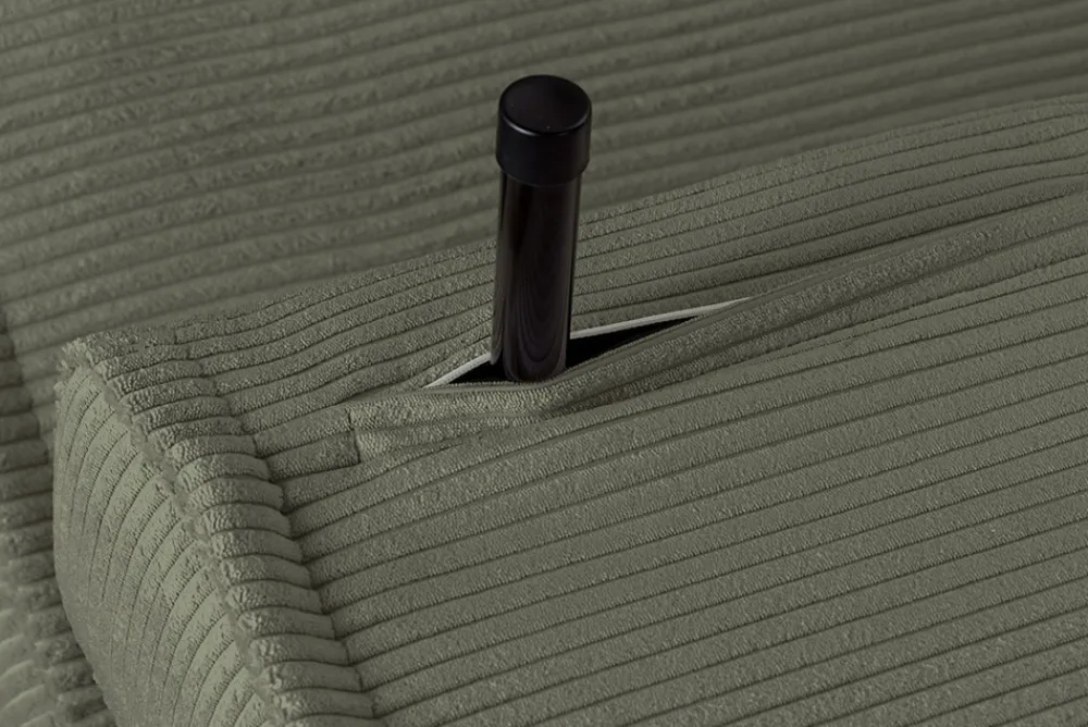 Riess-Ambiente Sessel|Retro Möbel > Retro Schlafsessel SMART MULTIFUNCTION 100cm grün Cord Bettfunktion inkl. Kissen