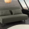 Riess-Ambiente Sessel|Retro Möbel > Retro Schlafsessel SMART MULTIFUNCTION 140cm grün Cord Bettfunktion inkl. Kissen