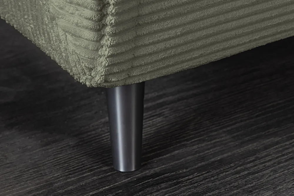 Riess-Ambiente Sessel|Retro Möbel > Retro Schlafsessel SMART MULTIFUNCTION 140cm grün Cord Bettfunktion inkl. Kissen