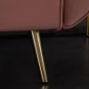 Riess-Ambiente Samt Möbel|Retro Möbel > Retro Schlafsofa DIVANI 220cm altrosa Samt goldene Metallfüße 3-Sitzer mit Bettfunktion