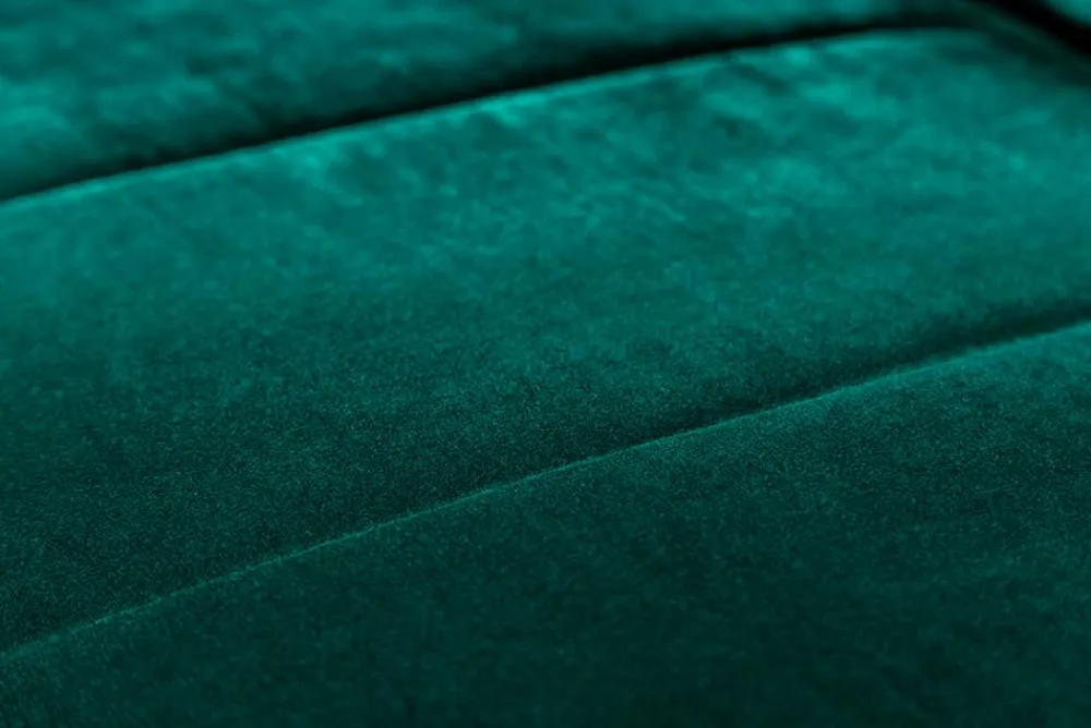 Riess-Ambiente Samt Möbel|Retro Möbel > Retro Schlafsofa DIVANI 220cm smaragdgrün Samt goldene Metallfüße 3-Sitzer mit Bettfunktion
