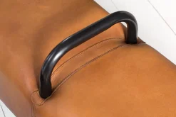 Riess-Ambiente Sitzbänke|Retro Möbel > Retro Sitzbank TURNBOCK 134cm mit Echtleder Bezug Mangoholz Bank
