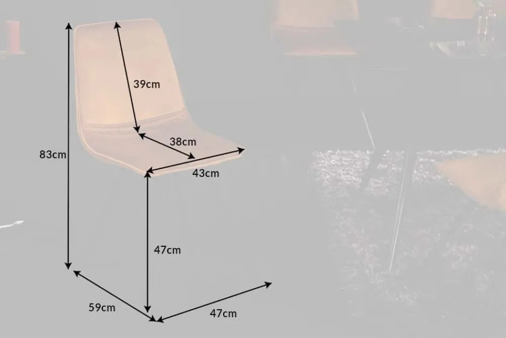 Riess-Ambiente Retro Möbel|Industrial Loft > Retro Stuhl AMSTERDAM CHAIR senfgelb Samt Designklassiker