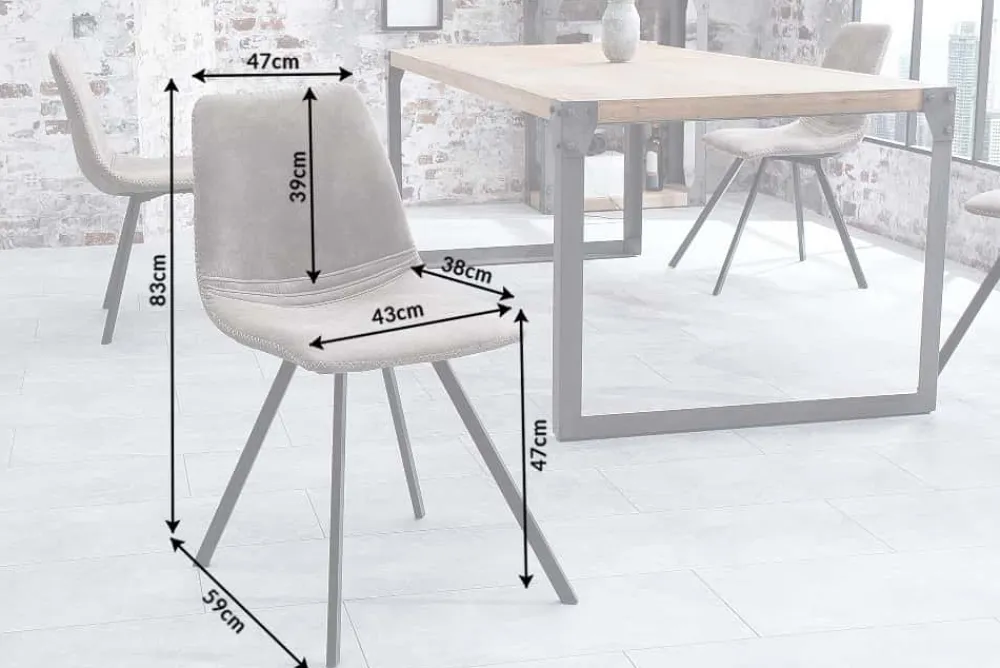 Riess-Ambiente Retro Möbel|Industrial Loft > Retro Stuhl AMSTERDAM CHAIR taupe grau Designklassiker
