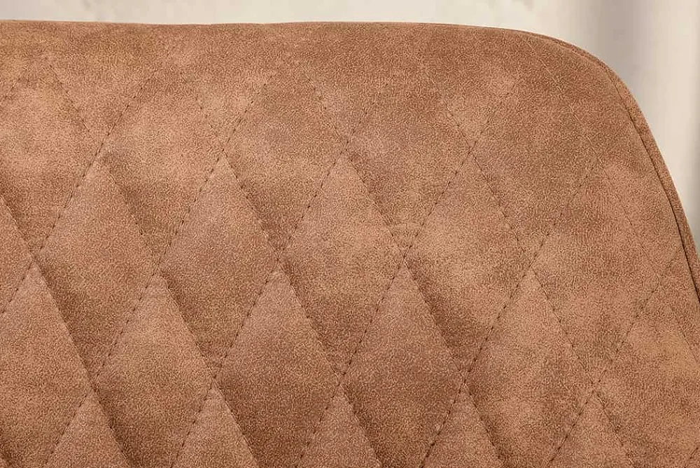 Riess-Ambiente Retro Möbel|Stühle > Retro Stuhl PALERMO vintage hellbraun mit Armlehne und Ziersteppung