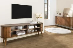 Riess-Ambiente Industrial Loft|Retro Möbel > Retro TV-Board VALHALLA WOOD 160cm smoked Eichenholz Schiebetüren Lowboard