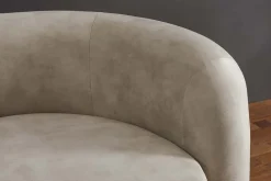 Riess-Ambiente Retro Möbel|Xxl Sofa > Retro Wohnlandschaft VOGUE 290cm beige Samt XXL-Sofa organische Form inkl. Kissen