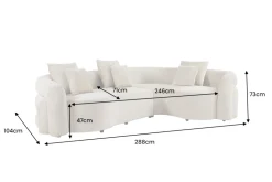 Riess-Ambiente Retro Möbel|Xxl Sofa ><noscript><img width=