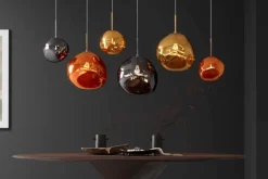 Riess-Ambiente Hängelampen|Industrial Loft > Runde Hängelampe LIQUID DIAMOND 20cm smoke Glas Stahl Kugelleuchte