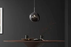 Riess-Ambiente Hängelampen|Industrial Loft > Runde Hängelampe LIQUID DIAMOND 35cm smoke Glas Stahl Kugelleuchte