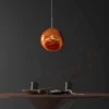 Riess-Ambiente Hängelampen|Industrial Loft > Runde Hängelampe LIQUID DIAMOND 35cm kupfer Glas Stahl Kugelleuchte