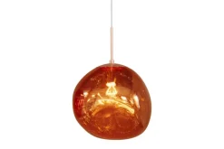 Riess-Ambiente Hängelampen|Industrial Loft > Runde Hängelampe LIQUID DIAMOND 35cm kupfer Glas Stahl Kugelleuchte