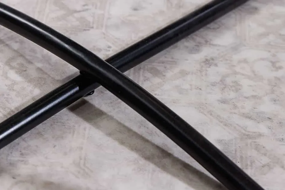 Riess-Ambiente Beistelltische|Goldene Möbel > Runder Beistelltisch CASABLANCA 50cm messing gold schwarz Tablett abnehmbar klappbar