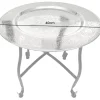 Riess-Ambiente Beistelltische > Runder Beistelltisch MARRAKESCH 40cm silber Teetisch abnehmbares Tablett klappbar