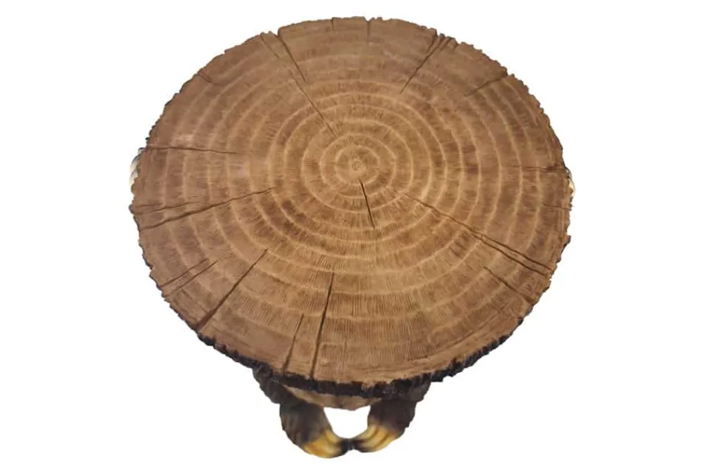 Riess-Ambiente Beistelltische > Runder Beistelltisch SLOTH 50cm grau braun Faultier-Skulptur handmade