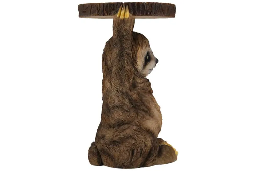 Riess-Ambiente Beistelltische > Runder Beistelltisch SLOTH 50cm grau braun Faultier-Skulptur handmade