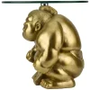 Riess-Ambiente Beistelltische|Goldene Möbel > Runder Beistelltisch SUMO 30cm gold Skulptur handmade