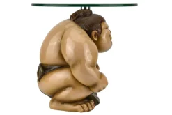 Riess-Ambiente Beistelltische > Runder Beistelltisch SUMO 30cm natur beige Skulptur handmade
