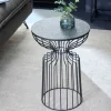 Riess-Ambiente Beistelltische|Industrial Loft > Runder Beistelltisch VARIATION 55cm schwarz Eisen Metallgestell handmade