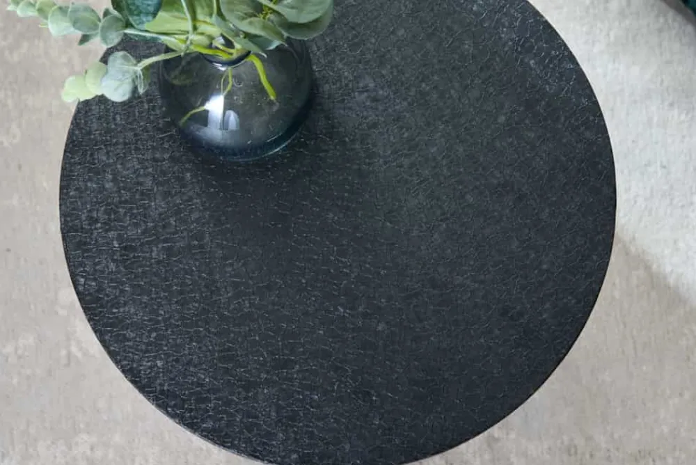 Riess-Ambiente Beistelltische|Industrial Loft > Runder Beistelltisch VARIATION 45cm schwarz Metallgestell Eisen handmade