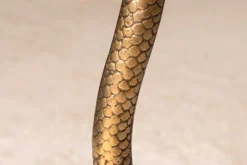 Riess-Ambiente Beistelltische > Runder Beistelltisch WILDLIFE SNAKE 65cm kupfer antik Metall Glas handmade