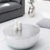 Riess-Ambiente Couchtische & Truhen > Runder Couchtisch ORIENT II 60cm silber Metall Aluminium Hammerschlag Design handmade