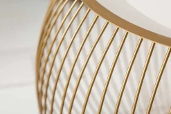 Riess-Ambiente Goldene Möbel|Couchtische & Truhen > Runder Couchtisch STORAGE 40cm gold weiß Metall Tablett Beistelltisch mit Stauraum handmade