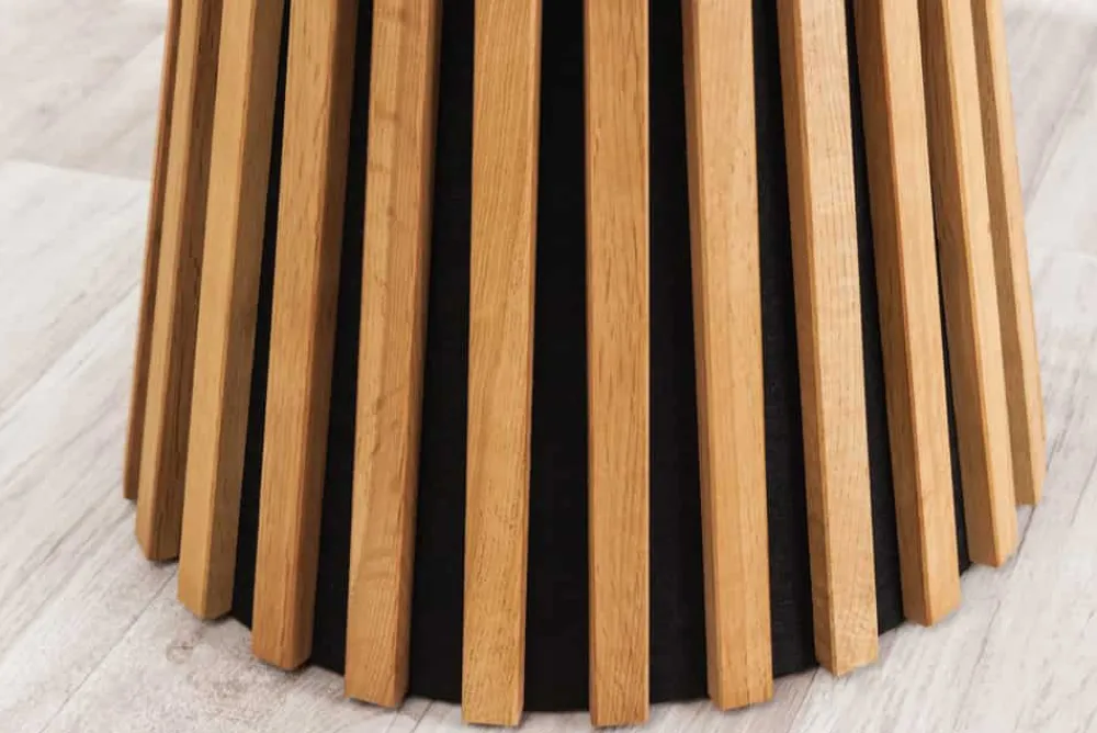 Riess-Ambiente Skandinavisch|Couchtische & Truhen > Runder Couchtisch VALHALLA WOOD 50cm natur Eichenholz Säulenfuß