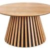 Riess-Ambiente Skandinavisch|Couchtische & Truhen > Runder Couchtisch VALHALLA WOOD 70cm natur Eichenholz Säulenfuß