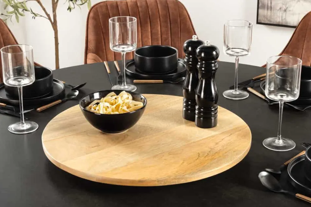 Riess-Ambiente Dekoration > Runder Drehteller MAKASSAR 50cm natur Mangoholz massiv handmade
