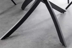 Riess-Ambiente Esstische > Runder Esstisch ALPINE 120cm anthrazit Keramik schwarzes Metallgestell