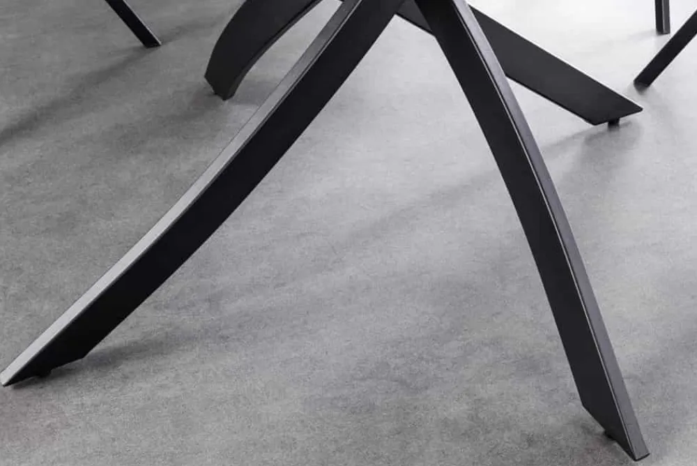 Riess-Ambiente Esstische > Runder Esstisch ALPINE 120cm anthrazit Keramik schwarzes Metallgestell