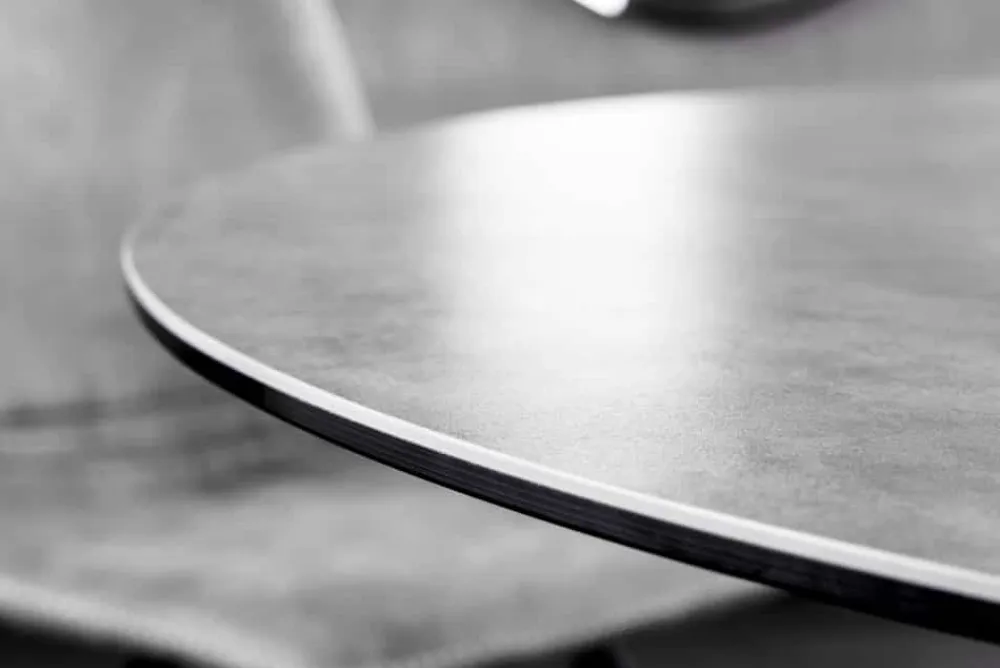 Riess-Ambiente Esstische > Runder Esstisch ALPINE 120cm anthrazit Keramik schwarzes Metallgestell
