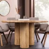 Riess-Ambiente Mehr...|Massivholzesstische > Runder Esstisch ART DECO 140cm natur Mangoholz massiv mit Säulenfüßen