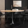 Riess-Ambiente Esstische > Runder Esstisch ATELIER 120cm natur Eiche schwarz Metall Säulenfuß